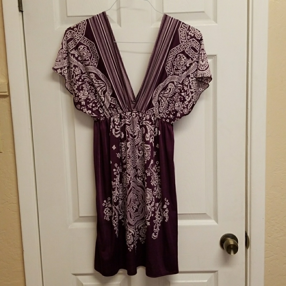 Purple & white dress